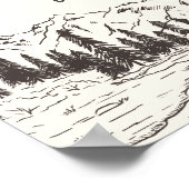 Tafel van mountainbtweddbettafel poster (Hoek)