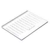 Tafel van vermenigvuldiging notitieboek (Linkerzijde)