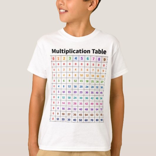 Tafel van Vermenigvuldiging T-shirt (Voorkant)