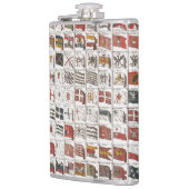  tafel van Zeeen vlaggen, esthetische print Heupfles (Links)