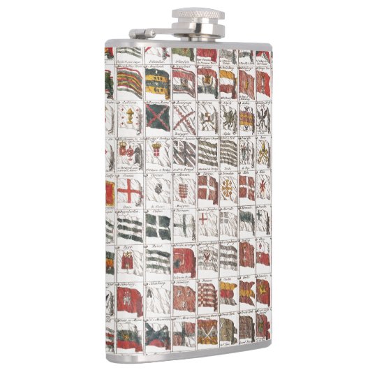  tafel van Zeeen vlaggen, esthetische print Heupfles (Rechts)