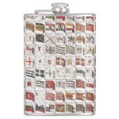  tafel van Zeeen vlaggen, esthetische print Heupfles (Voorkant)