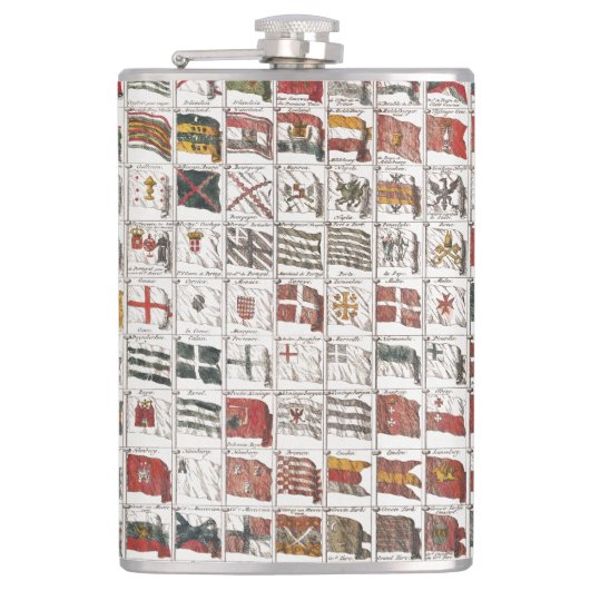  tafel van Zeeen vlaggen, esthetische print Heupfles (Voorkant)