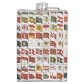  tafel van Zeeen vlaggen, esthetische print Heupfles (Achterkant)