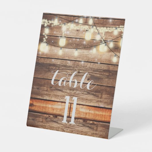 Tafel voor bijtende bruiloft reclamebord met voetstuk (Voorkant)