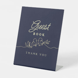 Tafel voor gastboekje reclamebord met voetstuk