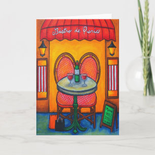 Tafel voor twee in Parijs Wenskaart Kaart