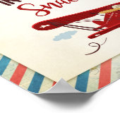 Tafel voor vliegtuigsnacks voor vliegtuigpassagier poster (Hoek)