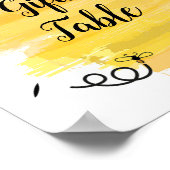 Tafel voor waterverf-bijencadeaus poster (Hoek)
