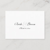 Tafel zitplaatsen bruiloft arrangement CUSTOM Plaatskaartje (Achterkant)