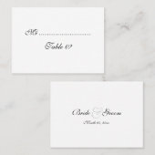 Tafel zitplaatsen bruiloft arrangement CUSTOM Plaatskaartje (Voorkant / Achterkant)