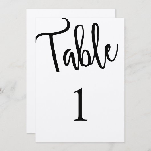 Tafelaanwijzer modern rustiek. Kraft bruiloft. Sim Kaart (Voorkant / Achterkant)