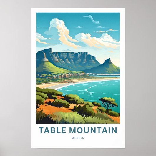 Tafelberg Afrika Reisprint Poster (Voorkant)