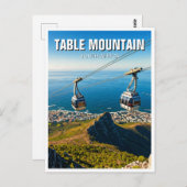 Tafelberg Ariel Cableway Zuid-Afrika Briefkaart (Voorkant / Achterkant)