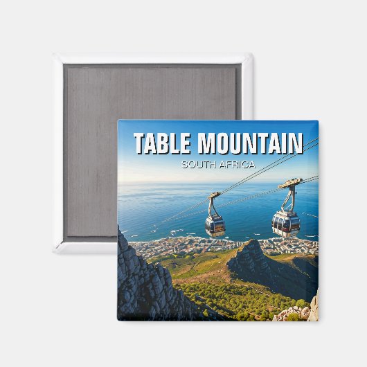Tafelberg Ariel Cableway Zuid-Afrika Magneet (Voorkant / Achterkant)
