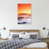 Tafelberg bij zonsondergang, Bloubergstrand Canvas Afdruk (Insitu (Slaapkamer))