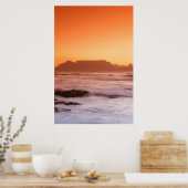 Tafelberg bij zonsondergang, Bloubergstrand Poster (Keuken)