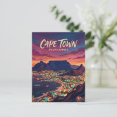 Tafelberg Gezicht op de stad Zuid-Afrika Briefkaart (Staand voorkant)