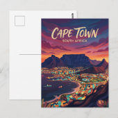 Tafelberg Gezicht op de stad Zuid-Afrika Briefkaart (Voorkant / Achterkant)