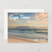 Tafelberg in Kaapstad, Zuid-Afrika. Briefkaart (Voorkant / Achterkant)