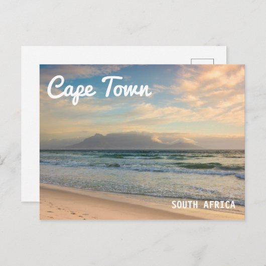 Tafelberg in Kaapstad, Zuid-Afrika. Briefkaart (Voorkant / Achterkant)