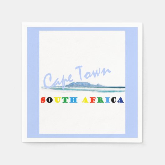 Tafelberg Kaapstad — Napkin Servetten (Voorkant)