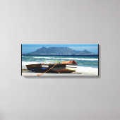 Tafelberg Kaapstad schilderachtig strand Canvas Afdruk (Voorkant)