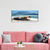 Tafelberg Kaapstad schilderachtig strand Canvas Afdruk (Insitu (Woonkamer))