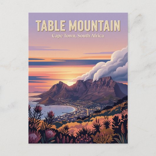 Tafelberg, Kaapstad, West-Kaap Briefkaart (Voorkant)