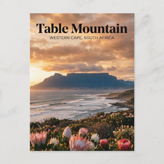 Tafelberg, Kaapstad, West-Kaap Briefkaart (Voorkant)