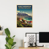 Tafelberg Kaapstad - Zuid-Afrika V03 Poster (Thuiskantoor)