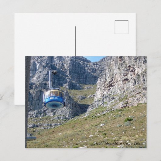 Tafelberg kabelbaan Zuid-Afrika Briefkaart (Voorkant / Achterkant)