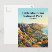 Tafelberg Nationaal Park Zuid-Afrika Briefkaart (Voorkant / Achterkant)