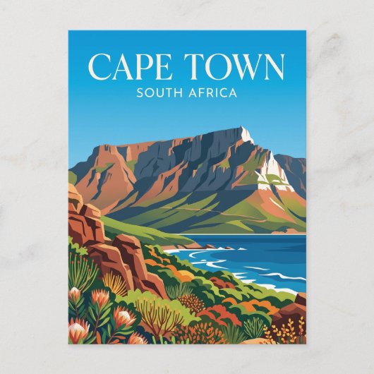 Tafelberg Nationaal Park Zuid-Afrika Briefkaart (Voorkant)