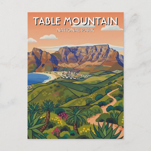 Tafelberg Nationaal Park Zuid-Afrika Briefkaart (Voorkant)