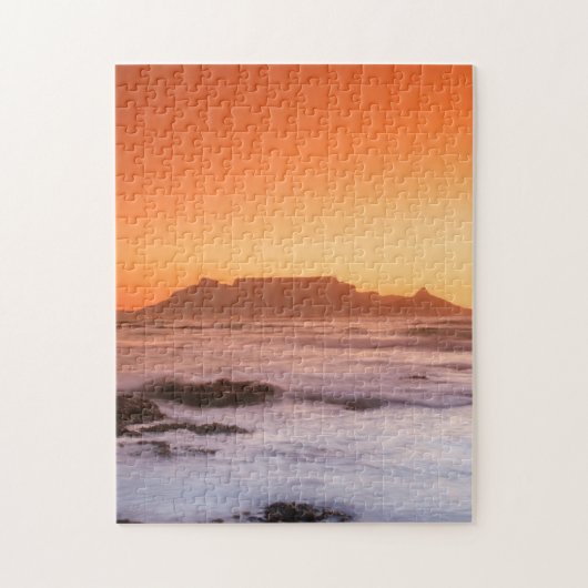 Tafelberg op zonsondergang, Bloubergstrand Legpuzzel (Verticaal)