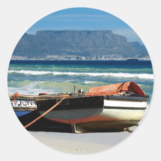 Tafelberg & vissersboten stickers (Voorkant)