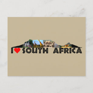 Tafelberg Wildlife Collage Briefkaart