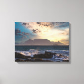 Tafelberg zonsondergang landschap canvas afdruk (Voorkant)