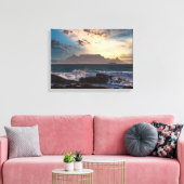 Tafelberg zonsondergang landschap canvas afdruk (Insitu (Woonkamer))