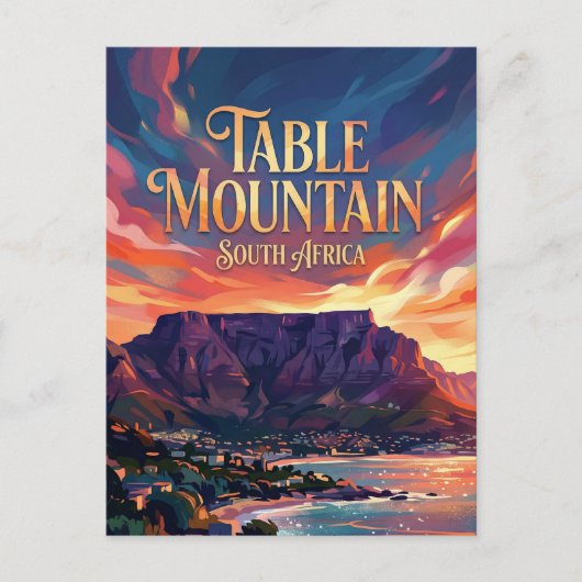 Tafelberg Zuid-Afrika Briefkaart (Voorkant)