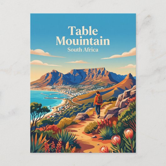 Tafelberg Zuid-Afrika Briefkaart (Voorkant)