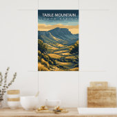 Tafelberg Zuid-Afrika Iconisch Kaapstad Poster (Keuken)