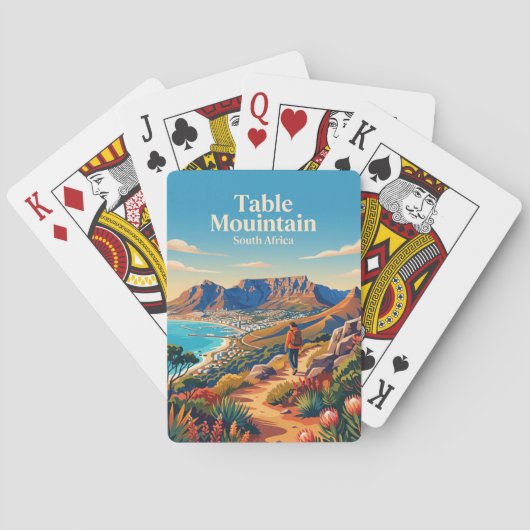 Tafelberg Zuid-Afrika Pokerkaarten (Achterkant)