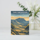 Tafelberg Zuid-Afrika Vintage Briefkaart (Staand voorkant)