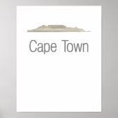 Tafelbergminimalisme Kaapstad Poster (Voorkant)
