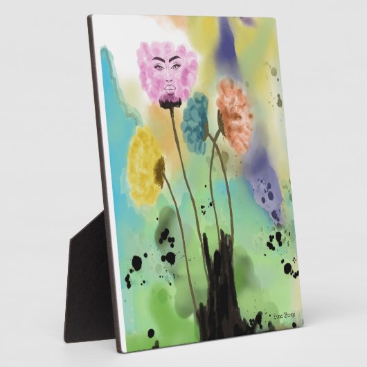 Tafelblad Abstracte Plaque met Ezel Fotoplaat (Zijkant)