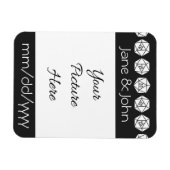 Tafelblad Chic in Black Save-the-Date Magneet (Horizontaal)