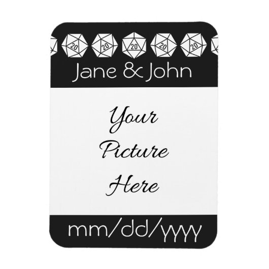 Tafelblad Chic in Black Save-the-Date Magneet (Verticaal)