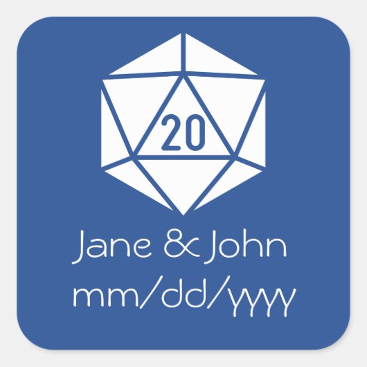 Tafelblad Chic in Blauwe Sticker (Voorkant)